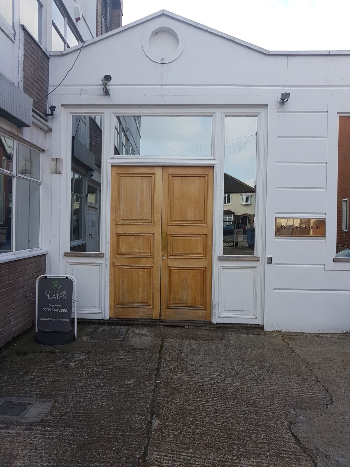 Entrance to the All Things Pilates Building Pilates
